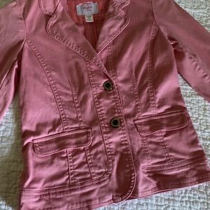 Limited Too Girls Kids Blazer Jacket Size X-Small Orange Color Long Sleeve